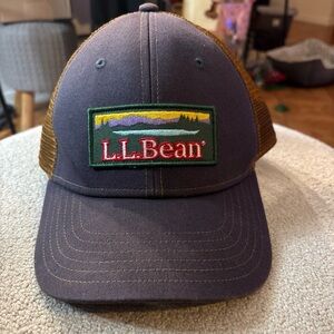 L.L. Bean Navy and Tan Men's Trucker Hat